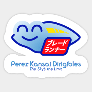 Blimp Cartoon Logo Sticker